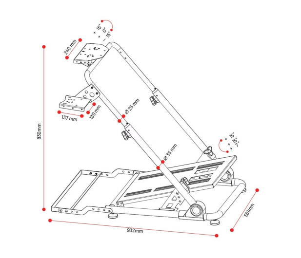 Diablo Chairs X-Drive Mini czarno-biały - 1364744 - zdjęcie 6